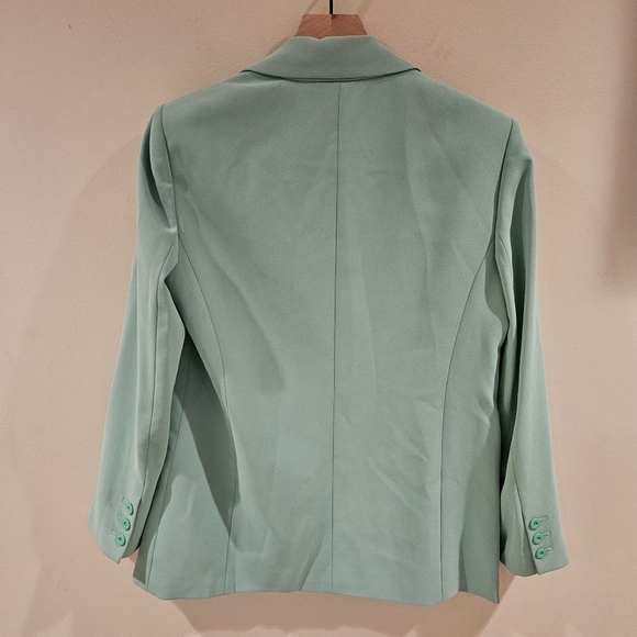 Alice + Olivia BRIGHT Green Denny Notch Blazer In Garden Green - Picture 10 of 13